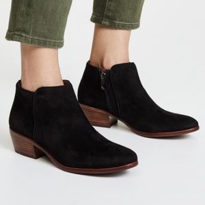 Sam Edelman Petty Black Suede Ankle Bootie 8